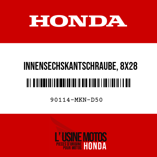 image de 90114-MKN-D50 INNENSECHSKANTSCHRAUBE, 8X28