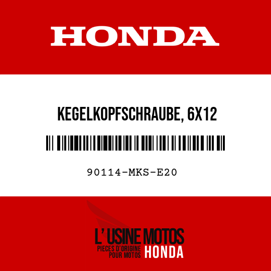 image de 90114-MKS-E20 KEGELKOPFSCHRAUBE, 6X12