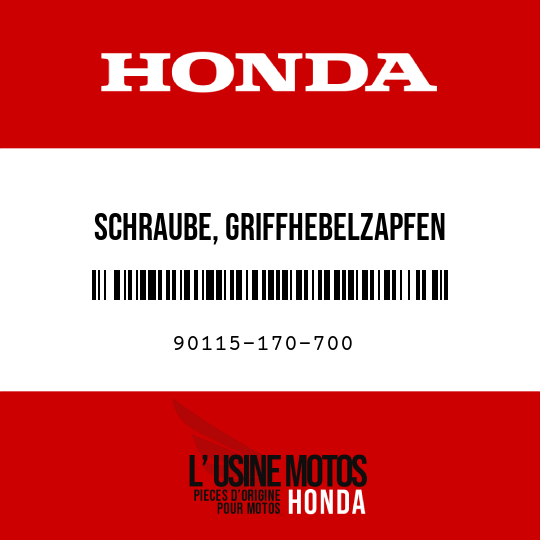 image de 90115-170-700 SCHRAUBE, GRIFFHEBELZAPFEN