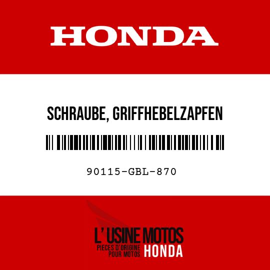 image de 90115-GBL-870 SCHRAUBE, GRIFFHEBELZAPFEN