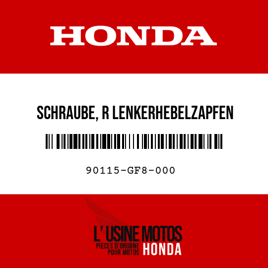 image de 90115-GF8-000 SCHRAUBE, R LENKERHEBELZAPFEN