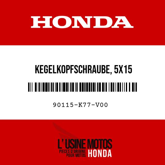 image de 90115-K77-V00 KEGELKOPFSCHRAUBE, 5X15