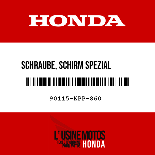 image de 90115-KPP-860 SCHRAUBE, SCHIRM SPEZIAL      BEFESTIGUNG