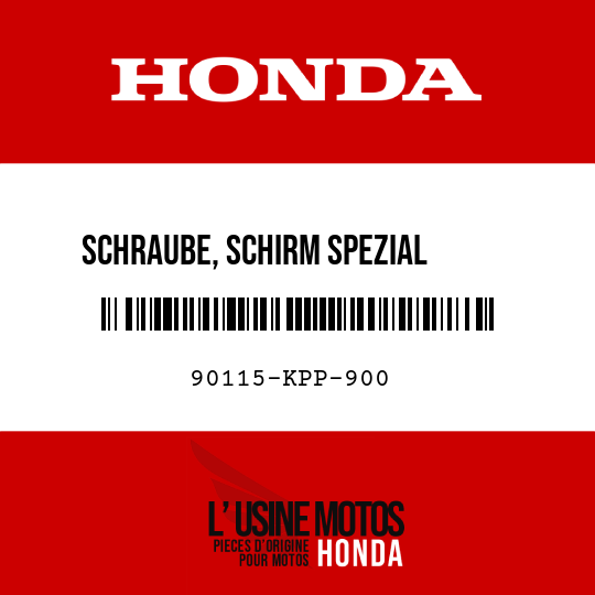 image de 90115-KPP-900 SCHRAUBE, SCHIRM SPEZIAL      BEFESTIGUNG