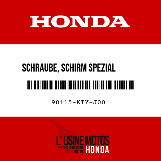 image de 90115-KTY-J00 SCHRAUBE, SCHIRM SPEZIAL      BEFESTIGUNG