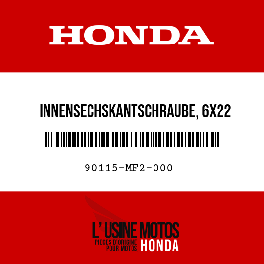 image de 90115-MF2-000 INNENSECHSKANTSCHRAUBE, 6X22