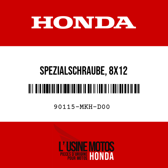 image de 90115-MKH-D00 SPEZIALSCHRAUBE, 8X12