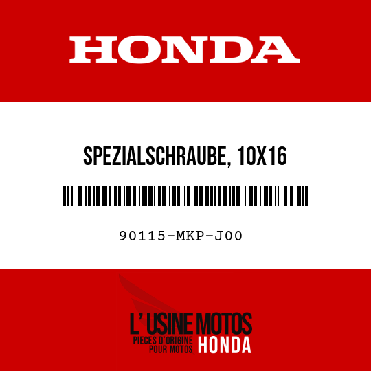 image de 90115-MKP-J00 SPEZIALSCHRAUBE, 10X16
