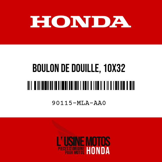 image de 90115-MLA-AA0 BOULON DE DOUILLE, 10X32