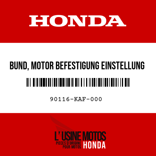 image de 90116-KAF-000 BUND, MOTOR BEFESTIGUNG EINSTELLUNG