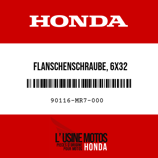 image de 90116-MR7-000 FLANSCHENSCHRAUBE, 6X32
