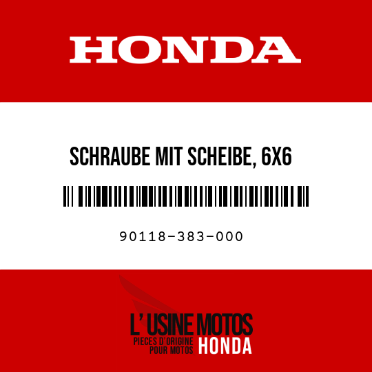 image de 90118-383-000 SCHRAUBE MIT SCHEIBE, 6X6