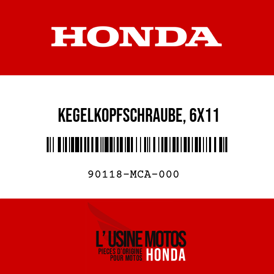 image de 90118-MCA-000 KEGELKOPFSCHRAUBE, 6X11