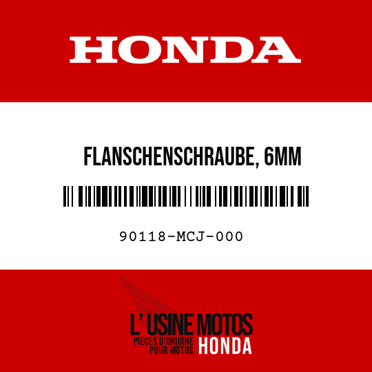 image de 90118-MCJ-000 FLANSCHENSCHRAUBE, 6MM