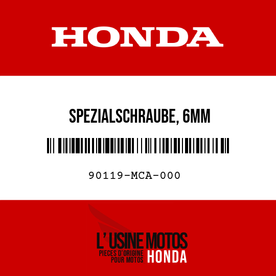 image de 90119-MCA-000 SPEZIALSCHRAUBE, 6MM