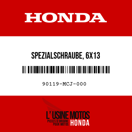 image de 90119-MCJ-000 SPEZIALSCHRAUBE, 6X13