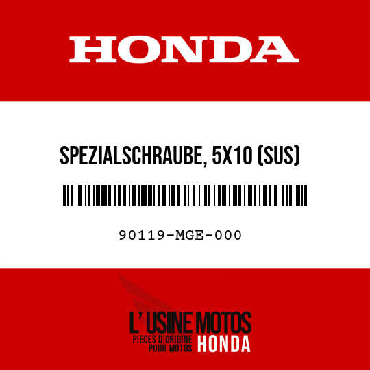 image de 90119-MGE-000 SPEZIALSCHRAUBE, 5X10 (SUS)