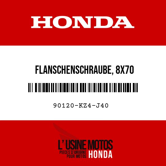 image de 90120-KZ4-J40 FLANSCHENSCHRAUBE, 8X70
