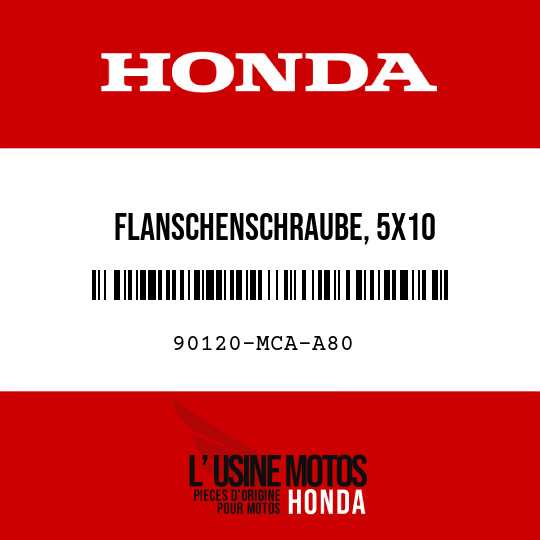 image de 90120-MCA-A80 FLANSCHENSCHRAUBE, 5X10