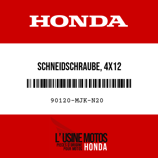 image de 90120-MJK-N20 SCHNEIDSCHRAUBE, 4X12