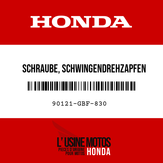 image de 90121-GBF-830 SCHRAUBE, SCHWINGENDREHZAPFEN