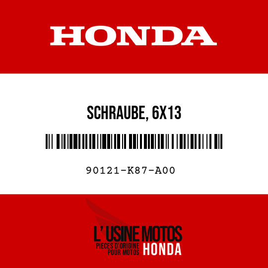 image de 90121-K87-A00 SCHRAUBE, 6X13