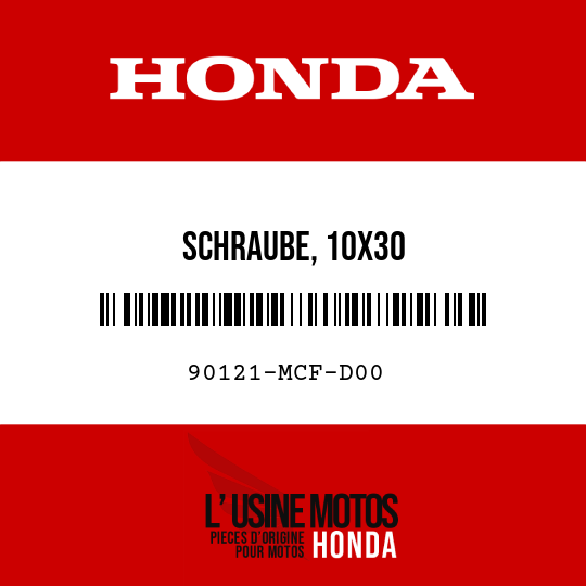 image de 90121-MCF-D00 SCHRAUBE, 10X30