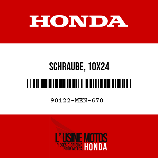 image de 90122-MEN-670 SCHRAUBE, 10X24