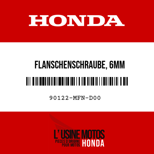 image de 90122-MFN-D00 FLANSCHENSCHRAUBE, 6MM