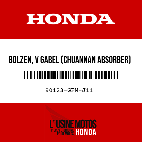 image de 90123-GFM-J11 BOLZEN, V GABEL (CHUANNAN ABSORBER)