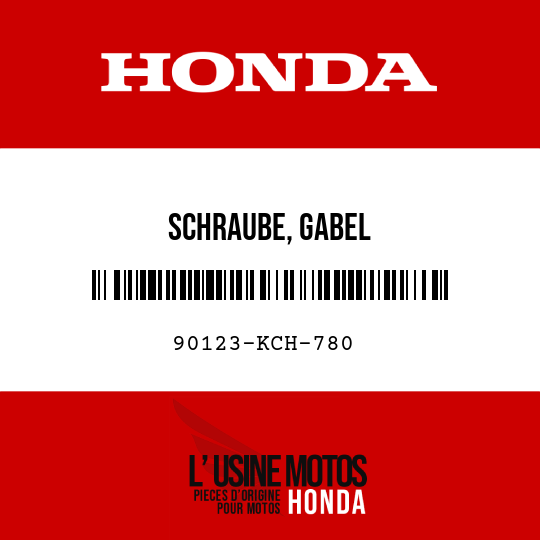 image de 90123-KCH-780 SCHRAUBE, GABEL