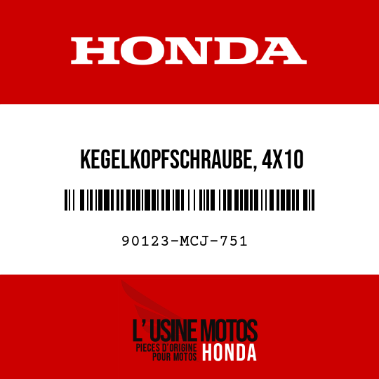 image de 90123-MCJ-751 KEGELKOPFSCHRAUBE, 4X10