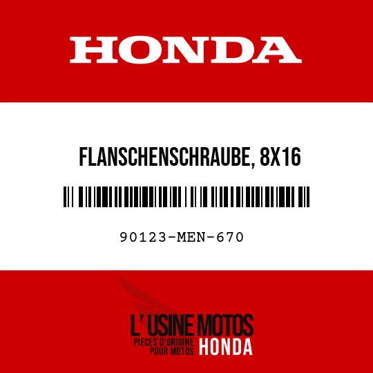 image de 90123-MEN-670 FLANSCHENSCHRAUBE, 8X16