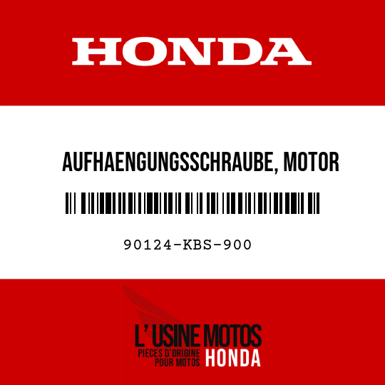 image de 90124-KBS-900 AUFHAENGUNGSSCHRAUBE, MOTOR