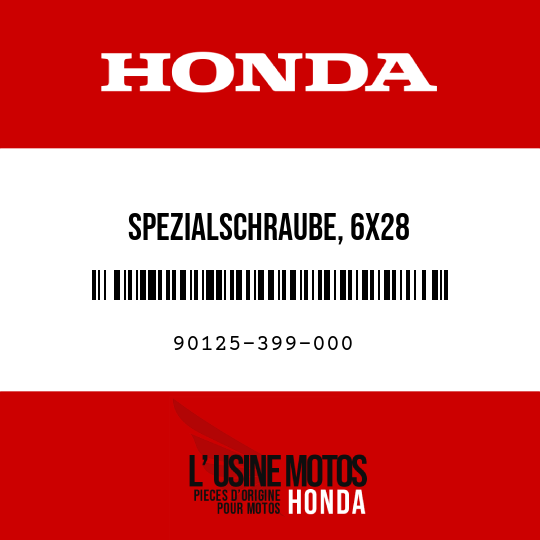 image de 90125-399-000 SPEZIALSCHRAUBE, 6X28