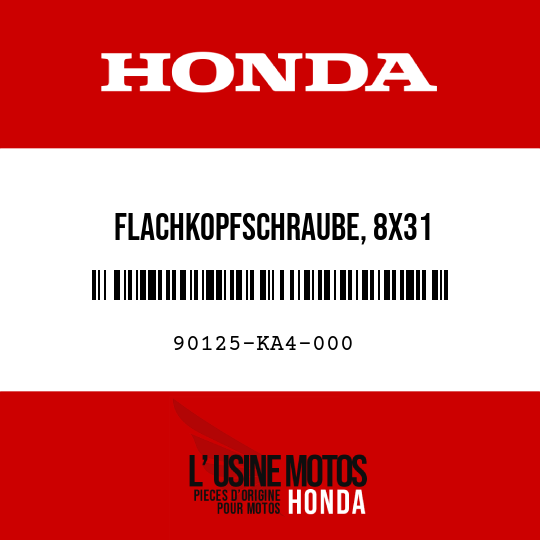 image de 90125-KA4-000 FLACHKOPFSCHRAUBE, 8X31