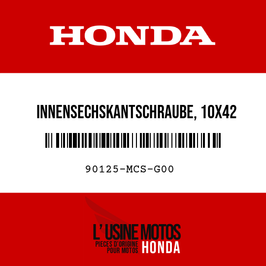 image de 90125-MCS-G00 INNENSECHSKANTSCHRAUBE, 10X42
