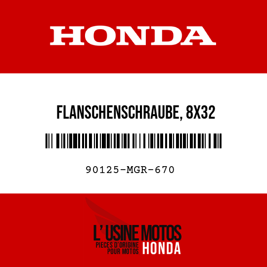 image de 90125-MGR-670 FLANSCHENSCHRAUBE, 8X32