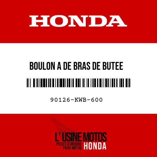 image de 90126-KWB-600 BOULON A DE BRAS DE BUTEE