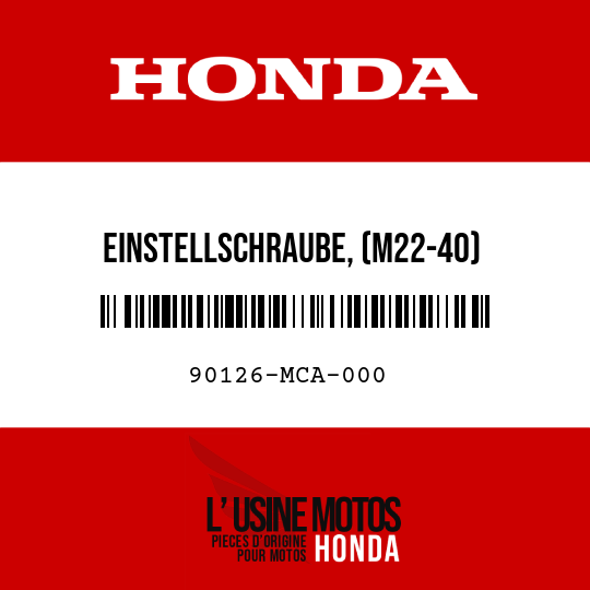 image de 90126-MCA-000 EINSTELLSCHRAUBE, (M22-40)