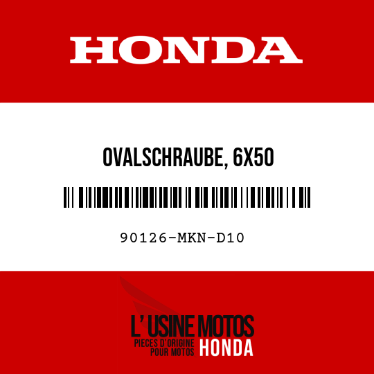 image de 90126-MKN-D10 OVALSCHRAUBE, 6X50