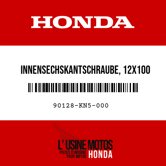 image de 90128-KN5-000 INNENSECHSKANTSCHRAUBE, 12X100
