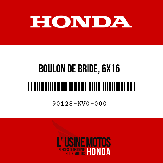 image de 90128-KV0-000 BOULON DE BRIDE, 6X16