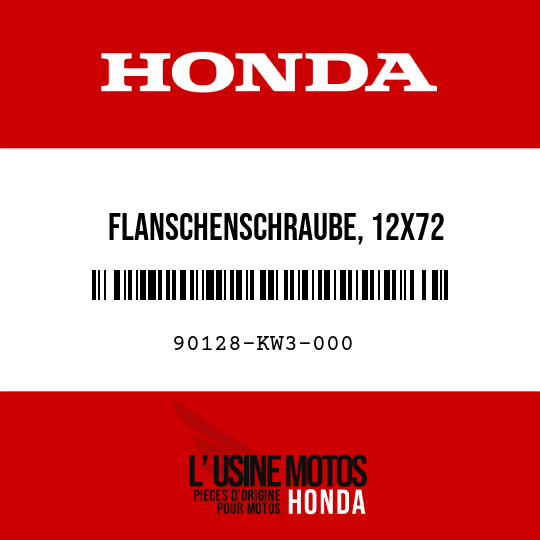 image de 90128-KW3-000 FLANSCHENSCHRAUBE, 12X72