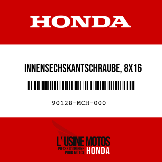 image de 90128-MCH-000 INNENSECHSKANTSCHRAUBE, 8X16