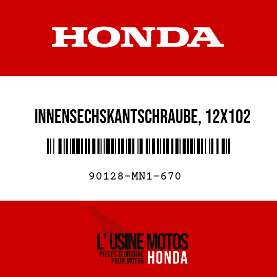 image de 90128-MN1-670 INNENSECHSKANTSCHRAUBE, 12X102