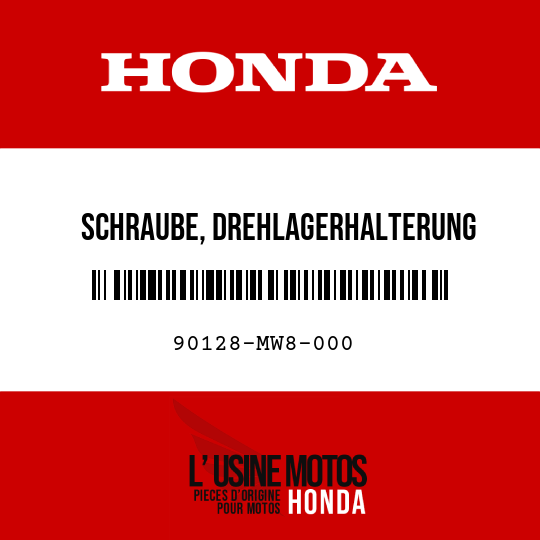 image de 90128-MW8-000 SCHRAUBE, DREHLAGERHALTERUNG