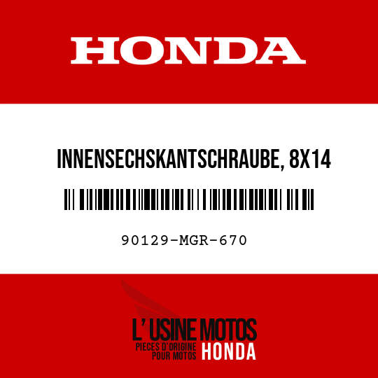 image de 90129-MGR-670 INNENSECHSKANTSCHRAUBE, 8X14