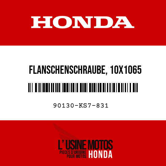 image de 90130-KS7-831 FLANSCHENSCHRAUBE, 10X1065