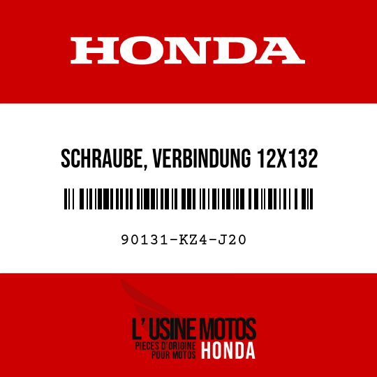 image de 90131-KZ4-J20 SCHRAUBE, VERBINDUNG 12X132
